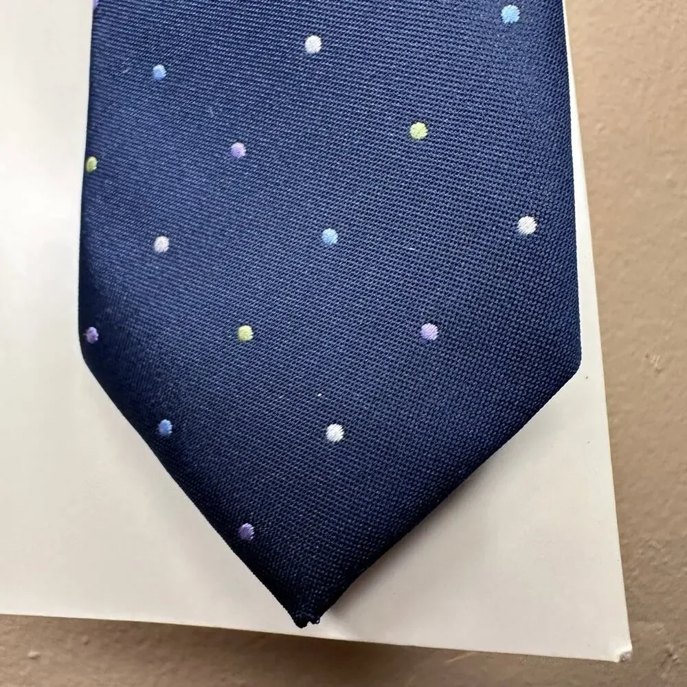 Cat & Jack Boys Blue Polka Dot Zip Necktie S/M Woven‎ NEW w Tags